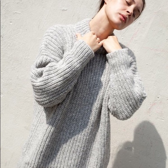 Lauren Manoogian Fisherman Sweater Grey 